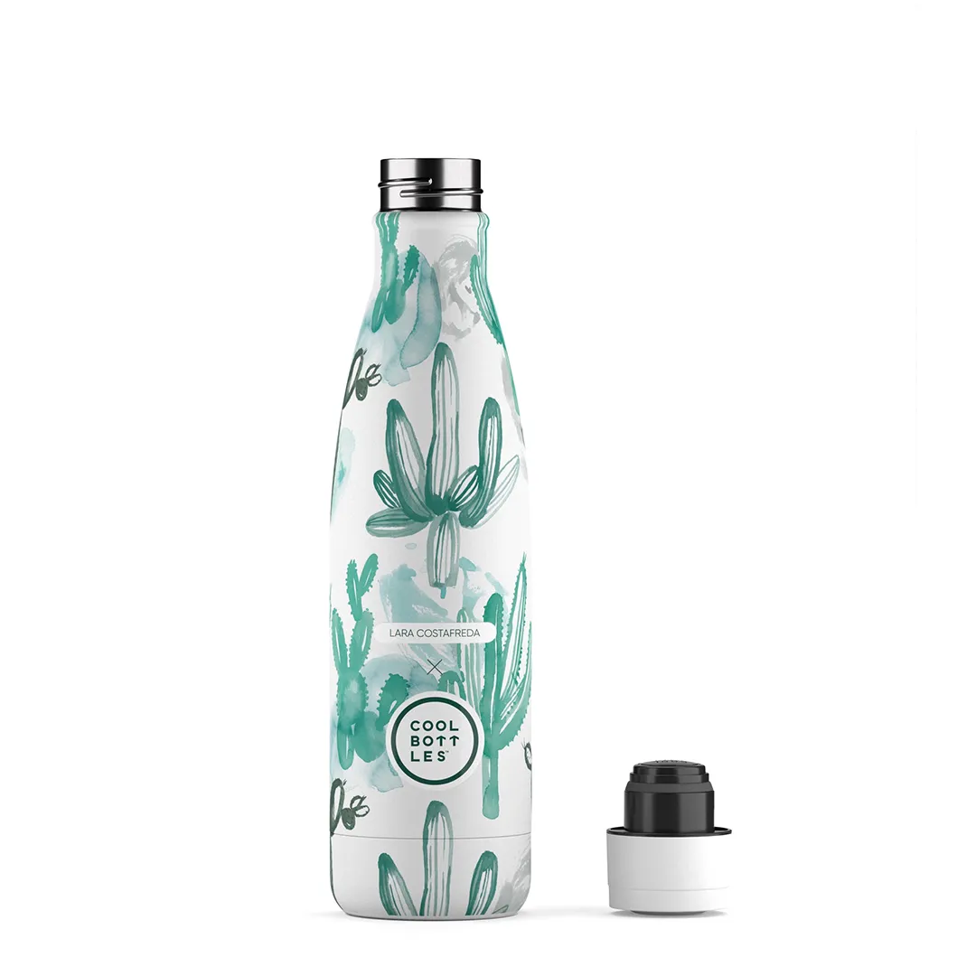 Cool Bottles × Lara Costafreda 保溫瓶 500ml|Watercolor Cactus 仙人掌 圖2