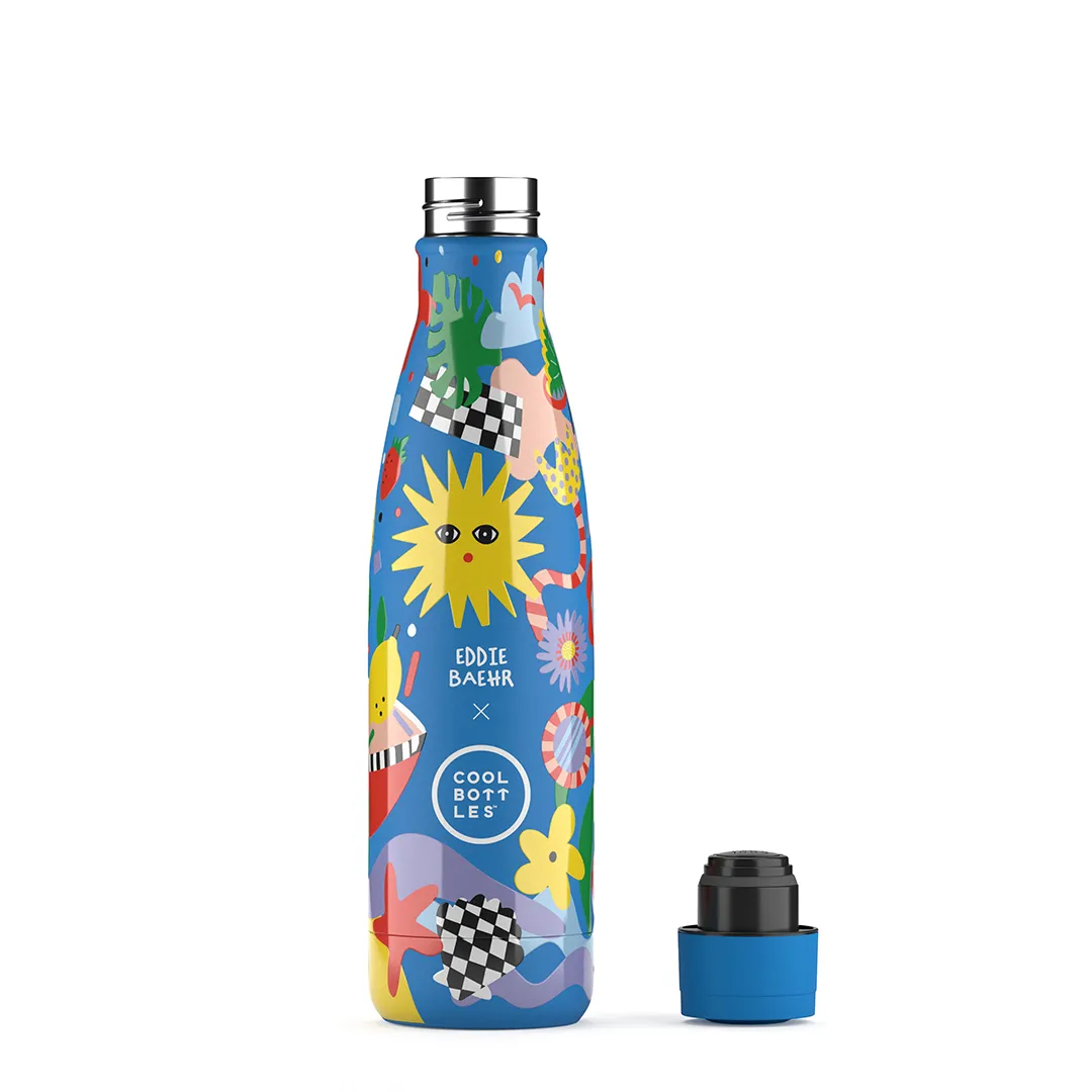 cool bottles 500ml 藝術家聯名保溫瓶|eddie baehr 陽光嘉年華