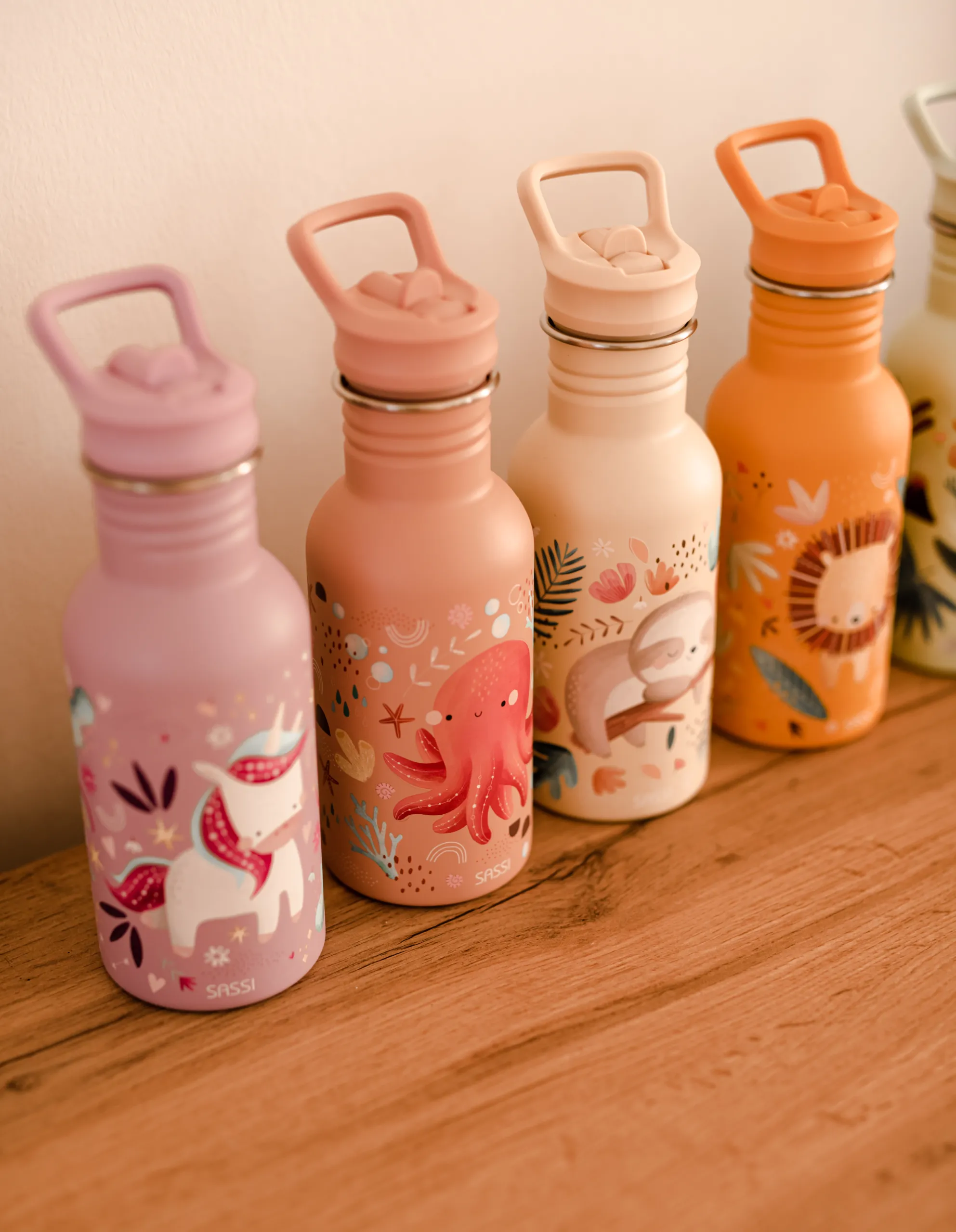 SASSI Junior 義大利設計 500ml 不鏽鋼兒童冷水瓶|Gnawy The Sloth 商品圖 6