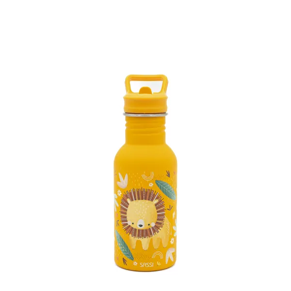 SASSI Junior 兒童不鏽鋼冷水瓶 500ml｜Chompy The Lion 獅子