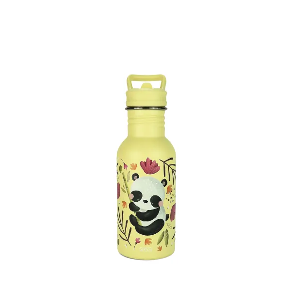 SASSI Junior 兒童不鏽鋼冷水瓶 500ml｜Gnummy The Panda 熊貓