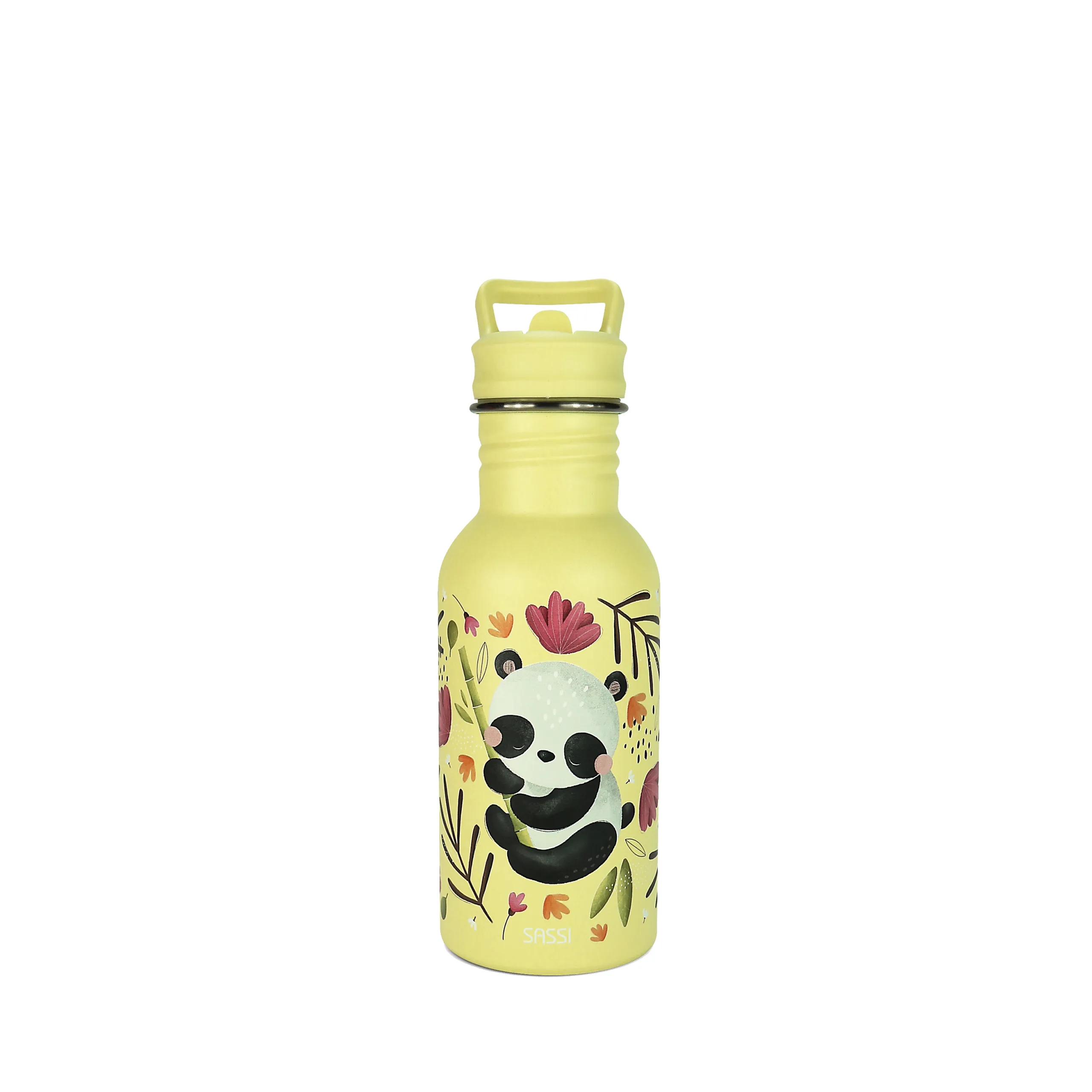 SASSI Junior 義大利設計 500ml 不鏽鋼兒童冷水瓶|Gnummy the Panda
