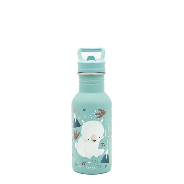 SASSI Junior 兒童不鏽鋼冷水瓶 500ml｜Munchy The Bear 北極熊