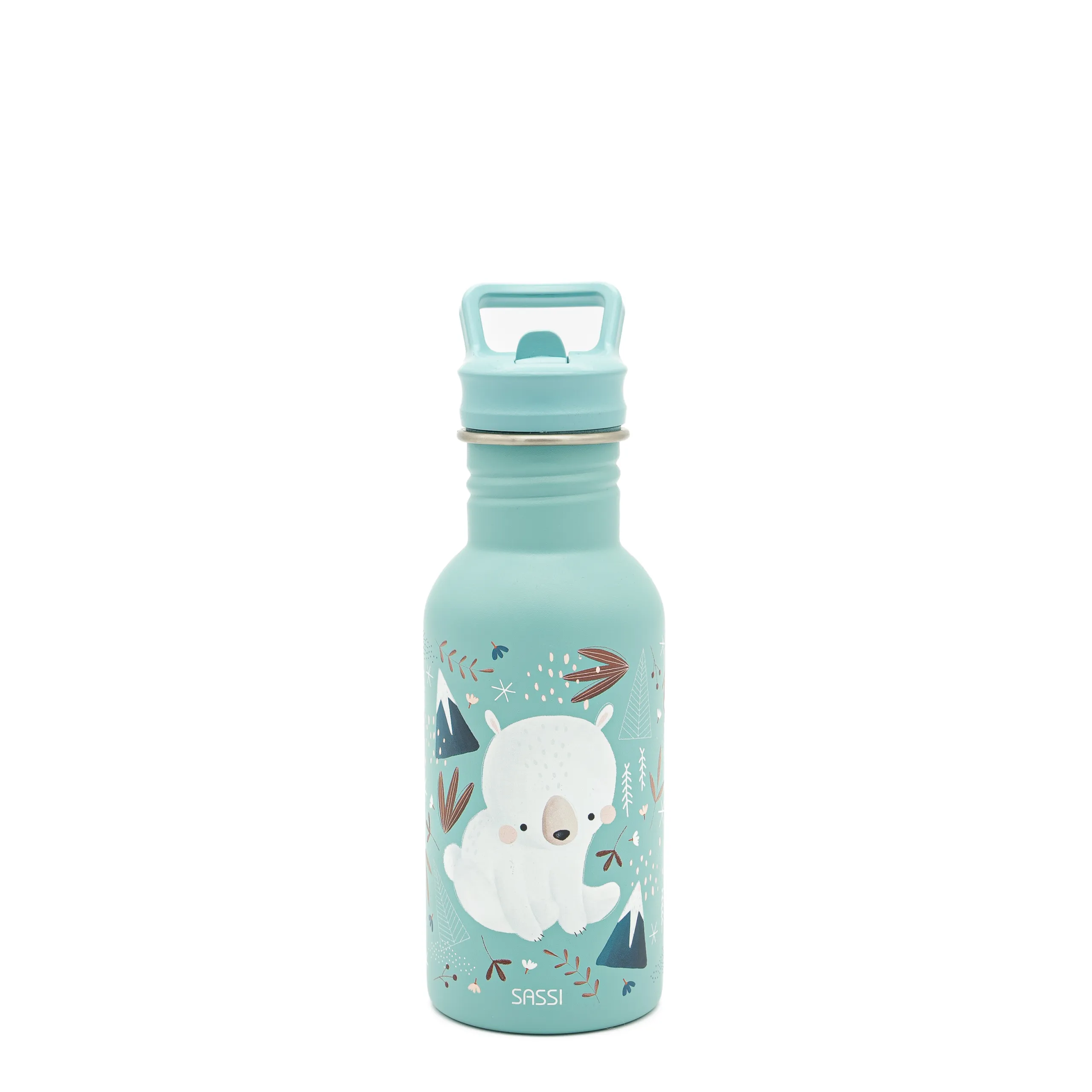 sassi junior 義大利設計 500ml 不鏽鋼冷水瓶|munchy the bear