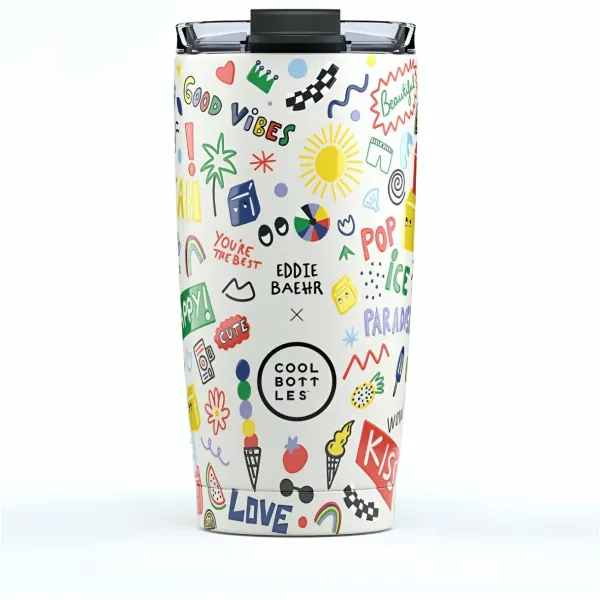 Cool Bottles × Eddie Baehr 隨行杯 550ml｜Good Vibes 正能量