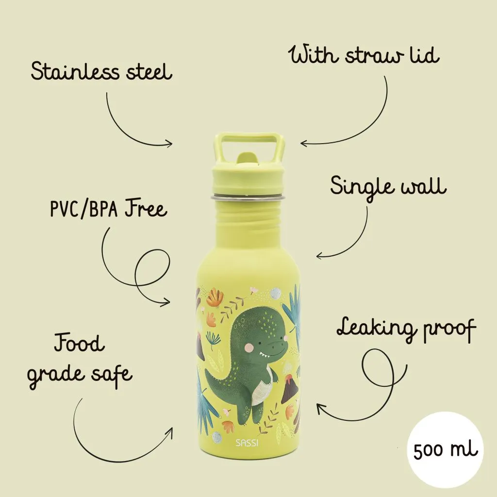 500ml 不鏽鋼冷水瓶 恐龍