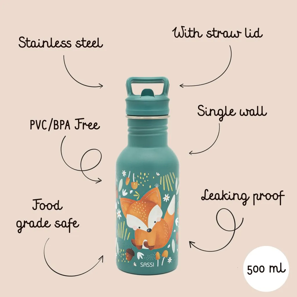 500ml 不鏽鋼冷水瓶 狐狸