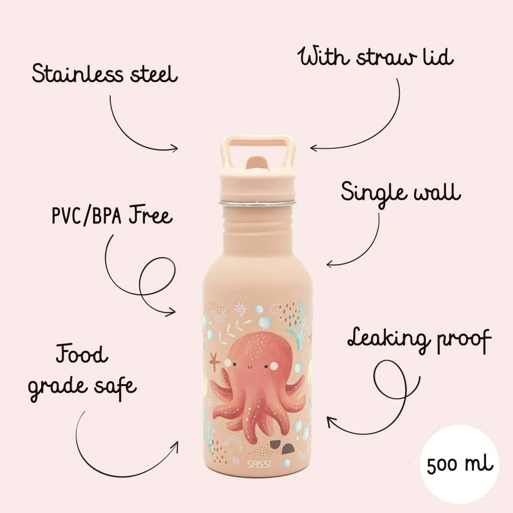 500ml 不鏽鋼冷水瓶 章魚