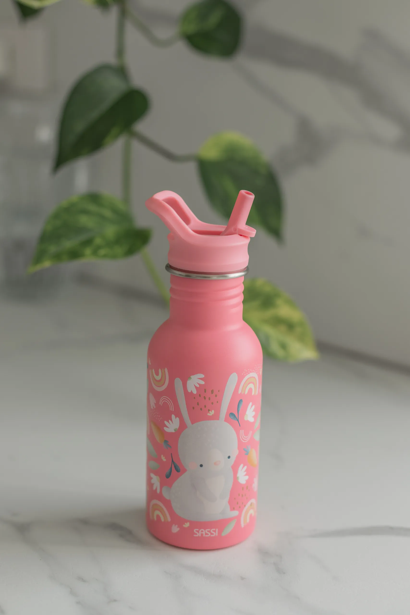 SASSI Junior 義大利設計 500ml 不鏽鋼兒童冷水瓶|Fluffy the Rabbit 商品圖 4