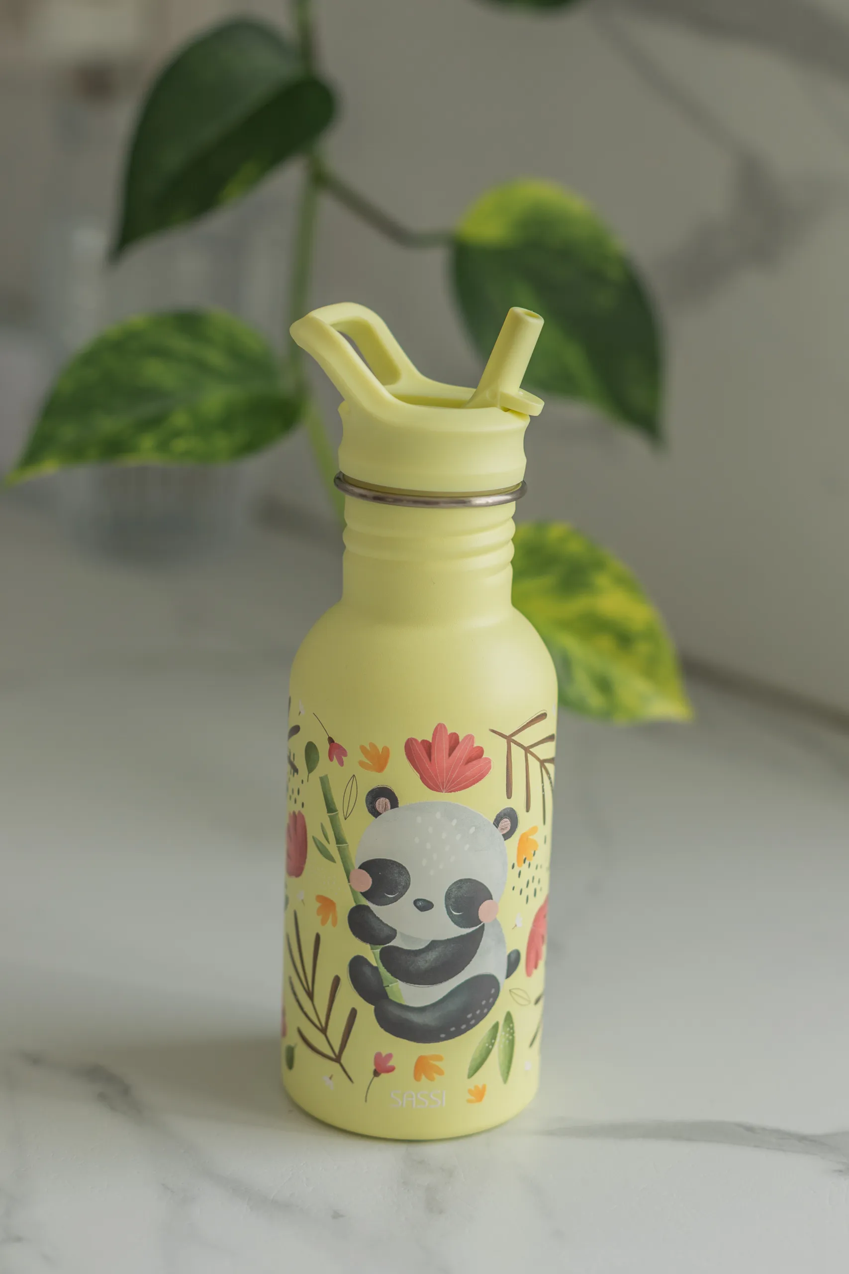 SASSI Junior 義大利設計 500ml 不鏽鋼兒童冷水瓶|Gnummy the Panda 商品圖 4
