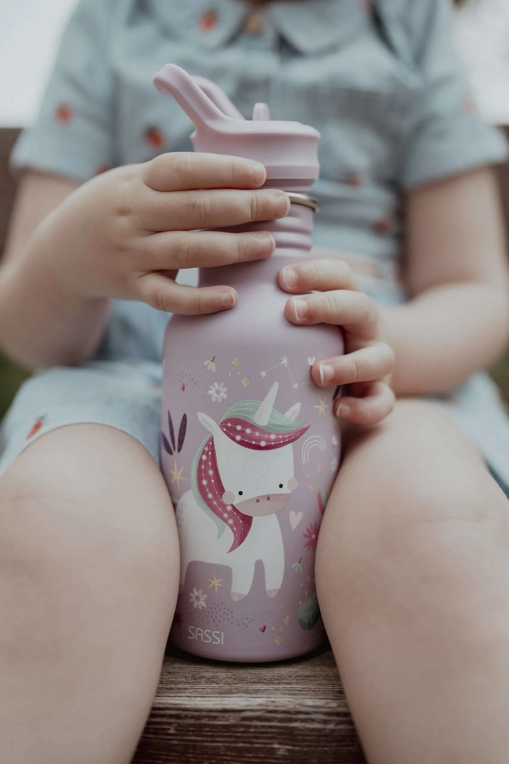 SASSI Junior 義大利設計 500ml 不鏽鋼兒童冷水瓶|Sparkly The Unicorn 商品圖 5