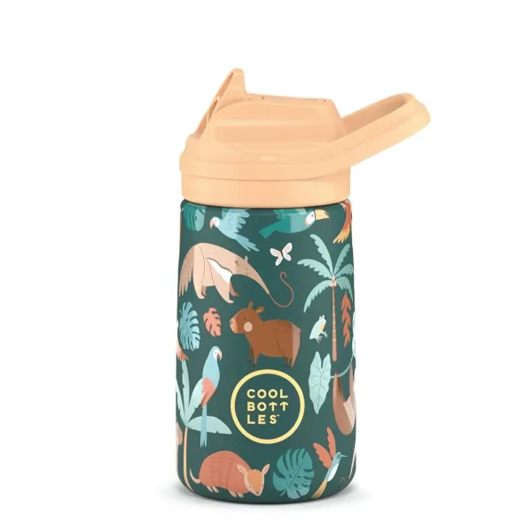Cool Bottles Kids 兒童保溫瓶 350ml｜雨林秘境