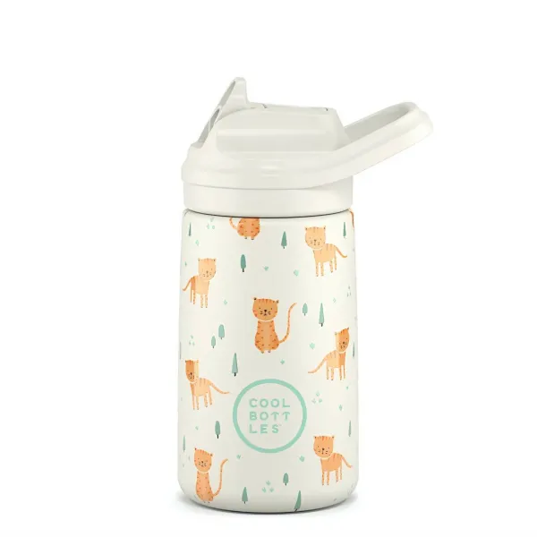 Cool Bottles Kids 兒童保溫瓶 350ml｜鬍鬚小貓咪